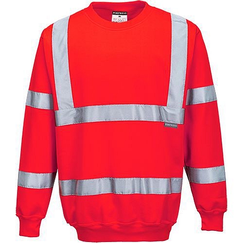 Reflexní mikina Hi-Vis, červená, vel. 3XL