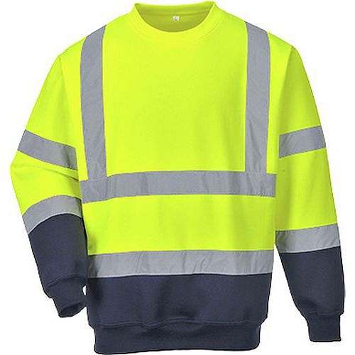 Reflexní mikina Hi-Vis, žlutá/modrá, vel. XXL