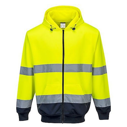 Reflexní mikina Elfi Hi-Vis na zip, žlutá/modrá, vel. XL