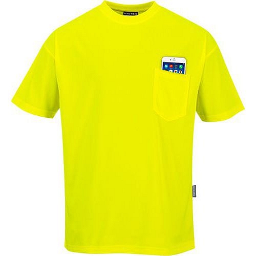 Triko Day-Vis s krátkými rukávy, žlutá, vel. 4XL