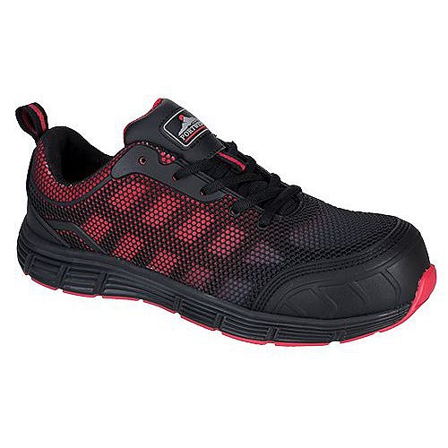 Obuv Portwest Compositelite Ogwen Low Cut Trainer S1P, červená/černá, vel. 36