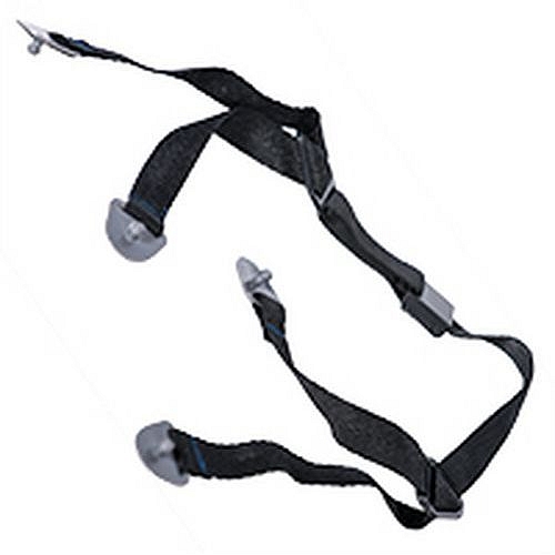 4bodový řemínek pod bradu, černá