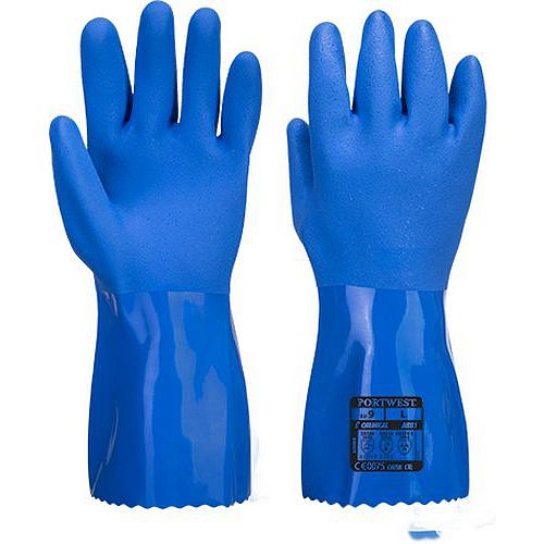 Chemické rukavice Marine Ultra PVC, modrá, vel. L