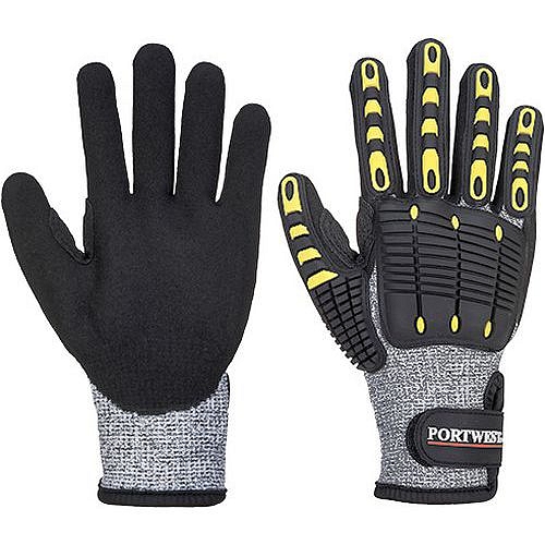 Rukavice Anti Impact Cut Resistant, šedá/černá, vel. L