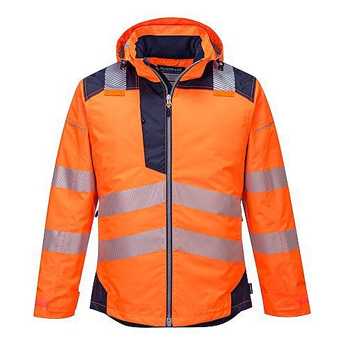 Reflexní nepromokavá bunda PW3 Hi-Vis, modrá/oranžová, vel. 4XL