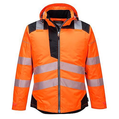 Reflexní nepromokavá bunda PW3 Hi-Vis, černá/oranžová, vel. XXL