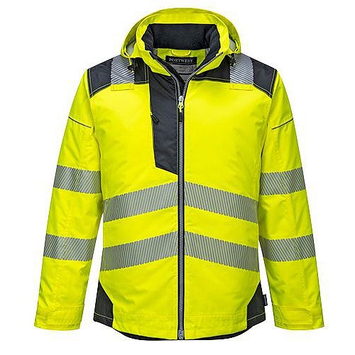 Reflexní nepromokavá bunda PW3 Hi-Vis, černá/žlutá, vel. L