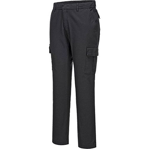 Kalhoty Stretch Slim Combat, černá, zkrácené, vel. 38