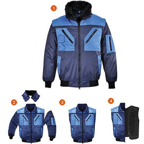 Dvoubarevná bunda Pilot, modrá, vel. L