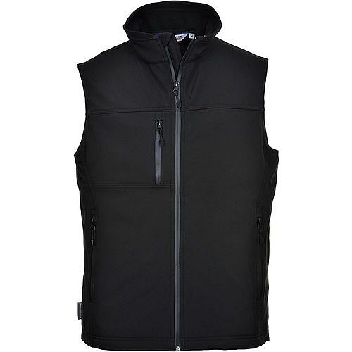 Softshelová vesta (3L), černá, vel. S
