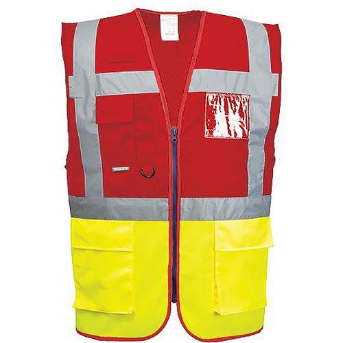 Reflexní vesta Paris Hi-Vis, červená/žlutá, vel. M