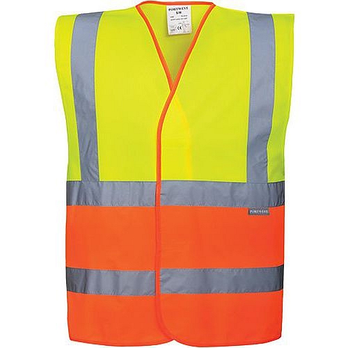 Reflexní vesta Plus Hi-Vis, žlutá/oranžová, vel. S - M