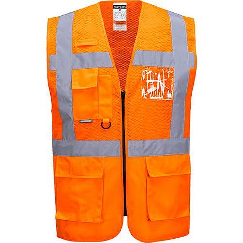 Reflexní vesta Madrid Executive Hi-Vis, oranžová, vel. XXL