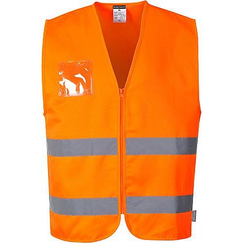 Reflexní vesta Polycotton Hi-Vis, oranžová, vel. M