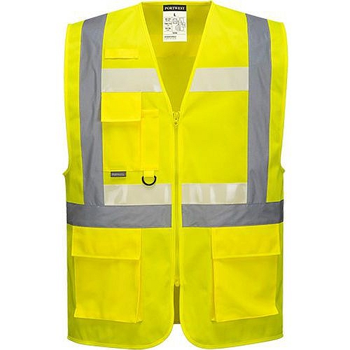 Reflexní vesta Executiv Glowtex Hi-Vis se zipem Ezee, žlutá, vel. 4XL