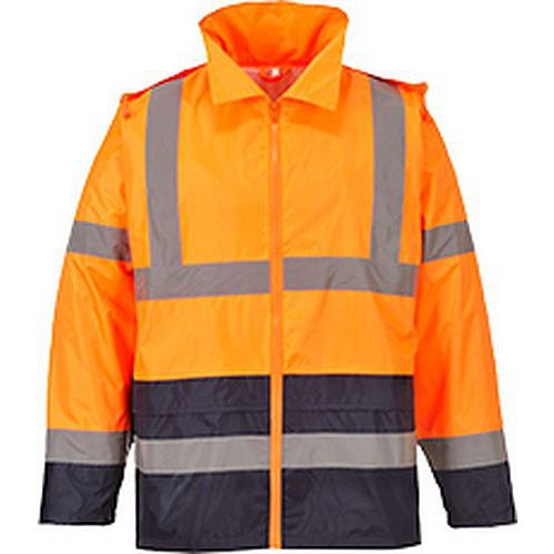 Bunda proti dešti Hi-Vis Classic Contrast, oranžová/modrá, vel. 3XL