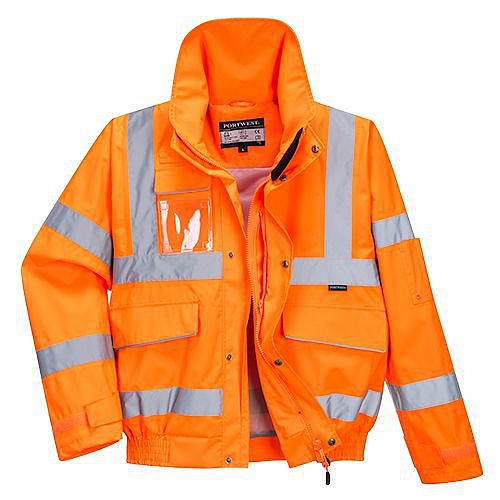 Reflexní nepromokavá bunda bomber Extreme, oranžová, vel. L