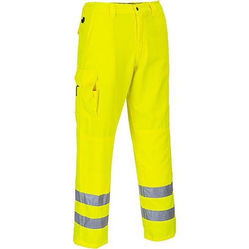 Reflexní kalhoty Combat Hi-Vis, prodloužené, žluté, vel. L