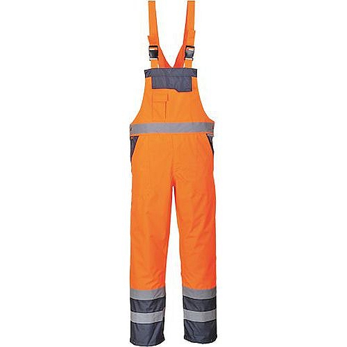 Reflexní kalhoty Water Hi-Vis s laclem, modré/oranžové, vel. M