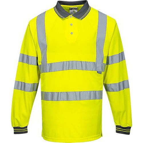 Reflexní polokošile s dlouhým rukávem Hi-Vis, žlutá, vel. XXL