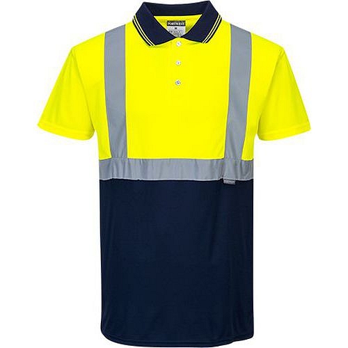 Reflexní polokošile s krátkým rukávem Two-Tone Hi-Vis, žlutá/modrá, vel. 3XL