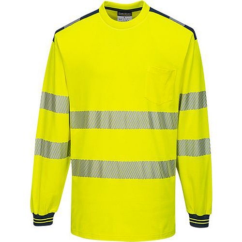 Reflexní tričko s dlouhým rukávem PW3 Hi-Vis, žluté/modré, vel. XXL