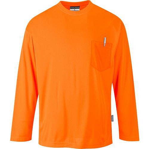 Triko Day-Vis s dlouhými rukávy, oranžová, vel. 4XL