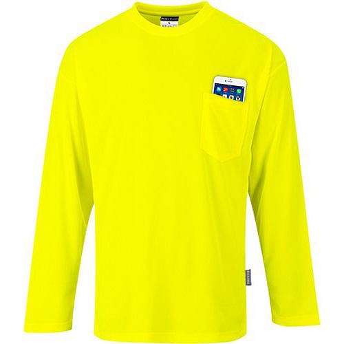 Triko Day-Vis s dlouhými rukávy, žlutá, vel. 4XL