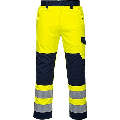 Kalhoty Hi-Vis Modaflame, modrá/žlutá, normální, vel. L