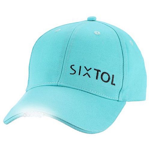 Kšiltovka s LED světlem B-CAP 25lm, nabíjecí, USB, univerzální velikost, tyrkysová SIXTOL