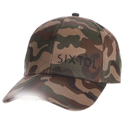 Kšiltovka s LED světlem B-CAP 25lm, nabíjecí, USB, univerzální velikost, maskáčová SIXTOL