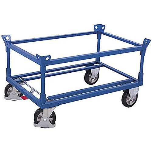 Transportní plošina s nástavbou na palety, do 1 200 kg, 127 x 107 x 72 cm, modrá