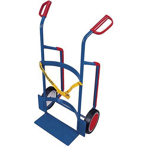 Rudl RU204 na plastové sudy, do 250 kg, s plnými koly, modrý