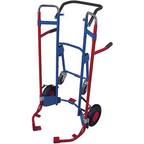 Teleskopický rudl RU258 na pneu, do 200 kg, s nafukovacími koly, modrý