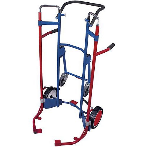 Teleskopický rudl RU258 na pneu, do 200 kg, s plnými koly, modrý