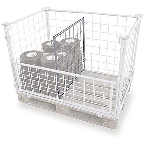 Mezistěna k paletovým nástavcům, pletivová, pozink, 75 x 160 cm