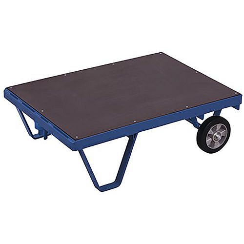 Dvoukolová transportní plošina s protiskluzovým povrchem, do 1 000 kg, modrá, 120,5 x 80 x 31,5 cm