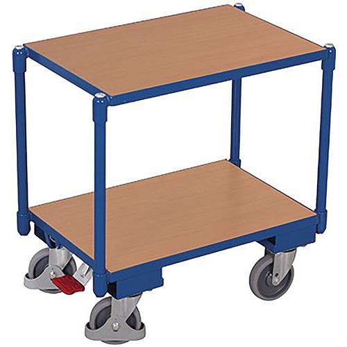 Policový vozík Euro systém dolly, 2 police, 67,5 x 41,5 x 66,5 cm, modrý
