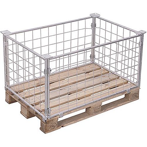 Paletový nástavec typ 62, pletivový, pozink, 40 x 120 x 100 cm