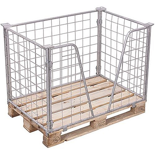 Paletový nástavec typ 63, pletivový, pozink, 80 x 120 x 80 cm