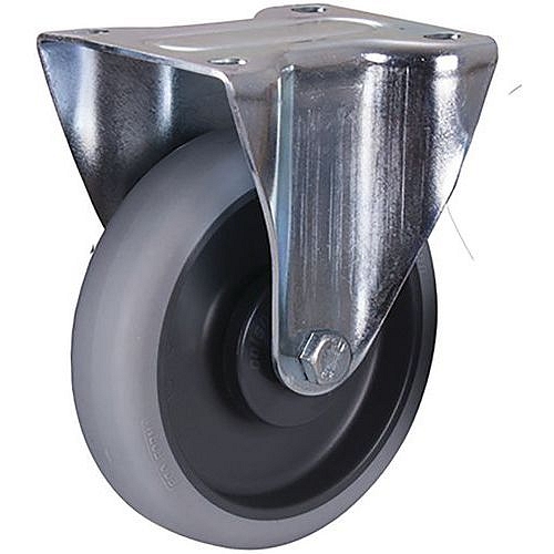 Termoplastické pojezdové kolo s přírubou, 160 x 40 mm, kuličkové ložisko, pevné