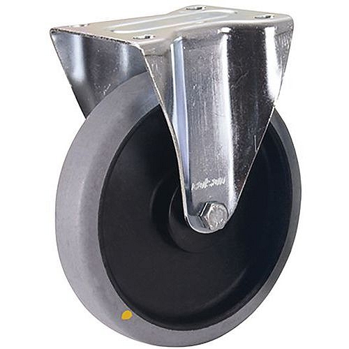 Termoplastické pojezdové kolo s přírubou ESD, 200 x 40 mm, kuličkové ložisko, pevné