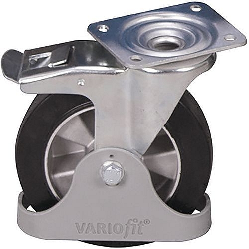 Příplatková výbava - Sada 2 pevných a 2 otočných kol s brzdou, pryžová, 200 x 50 mm