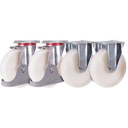 Příplatková výbava - Sada 2 pevných a 2 otočných kol, polyamidová, 200 x 50 mm