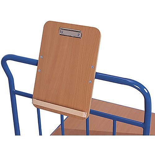 Psací podložka s klipem k vozíkům, A4, šedá, na výšku