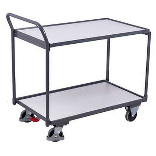 Antistatický policový vozík s madlem, do 250 kg, 2 police, 101 x 97,5 x 52,5 cm
