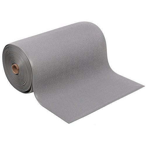 Protiúnavová průmyslová rohož Manutan Expert s granulovaným povrchem, 1 830 x 91 cm, šedá