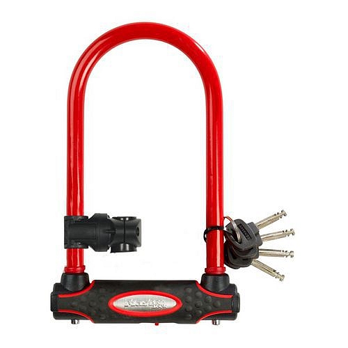 Zámek na kolo Master Lock 210mm, červený