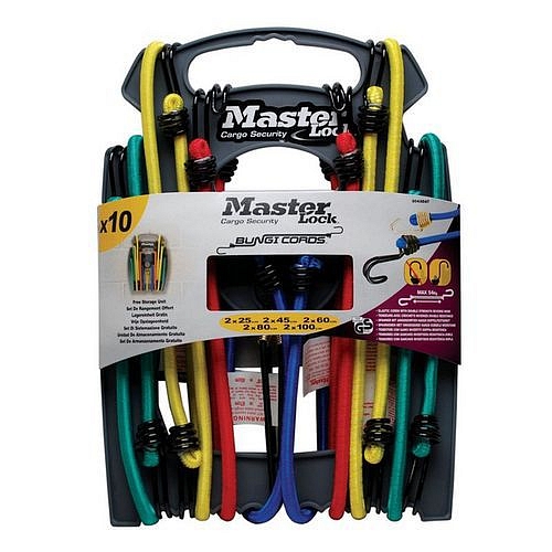 Set upínací gumy s háčky Master Lock, 10ks