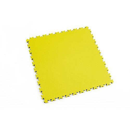 Zátěžová podlaha Fortelock Industry, dezén kůže, dlaždice, žlutá